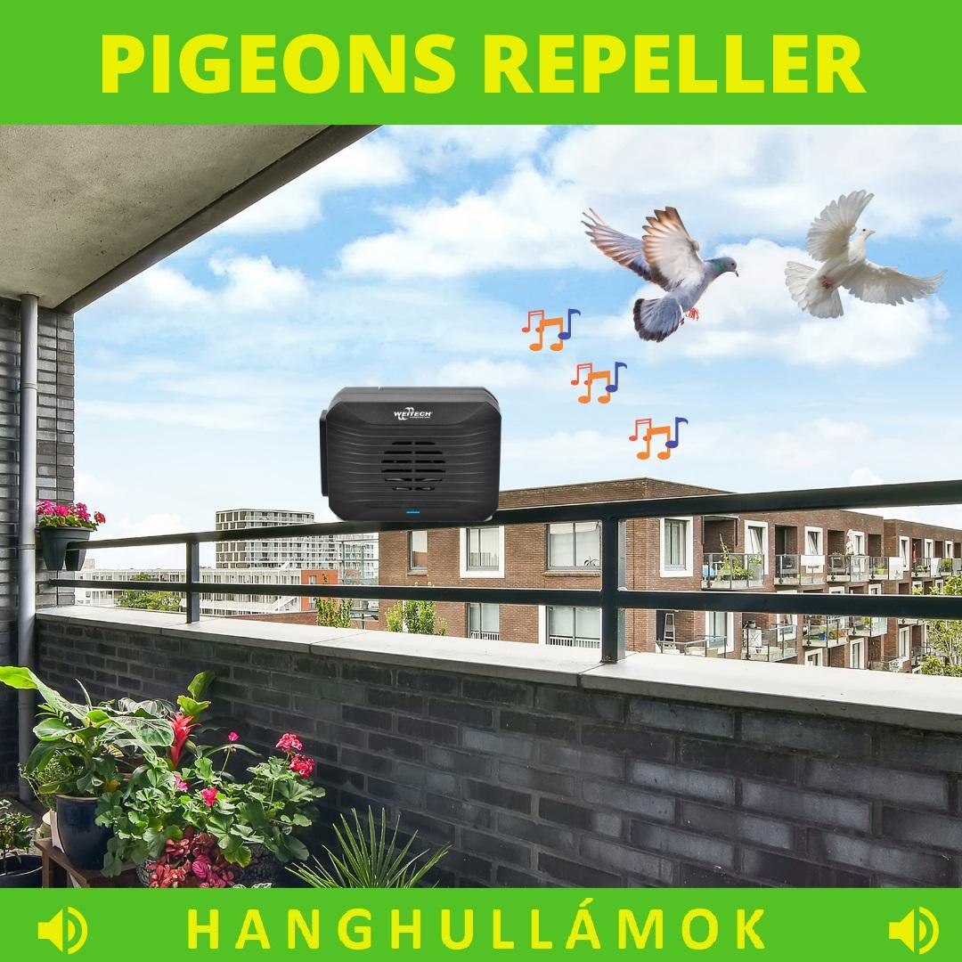 Hanghatású madárriasztó készülék
