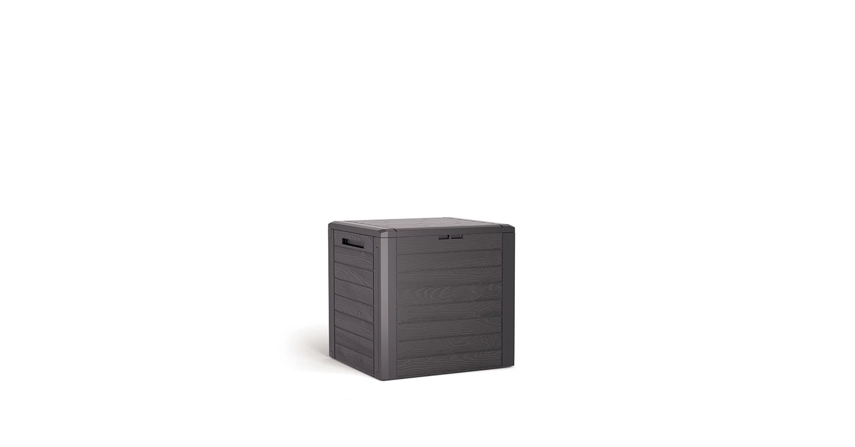 Tarolo Woodebox Kerti tároló láda, fahatású, 140 literes, umbra színű ...