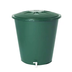 Esővízgyűjtő tartály kerek, 210 l, zöld