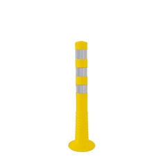 Rugalmas forgalomterelő oszlop, sárga színű, 75 cm - sunikft.hu