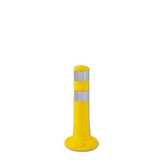 Rugalmas forgalomterelő oszlop, sárga színű, 45 cm - sunikft.hu