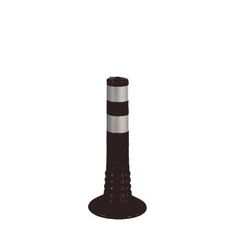 Rugalmas forgalomterelő oszlop, fekete színű, 45 cm - sunikft.hu