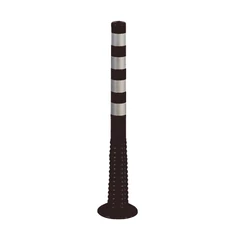 Rugalmas forgalomterelő oszlop, fekete színű, 100 cm - sunikft.hu