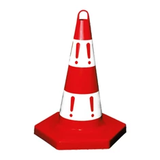 Eco Forgalomterelő kúp Fényvisszaverő Gallérral - 50 cm PPC-ből készült - sunikft.hu