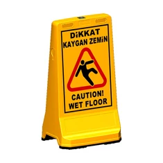 Feliratos Megállító Panel, figyelmeztetőtábla, sárga színű - sunikft.hu