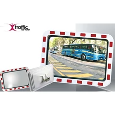 Tükör kültéri Deluxe 60x80 cm AC PVC hátlap piros fényvisszaverő betétekkel