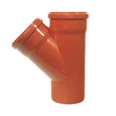 KG PVC cső tokos Y idom 110/110/45° - sunikft.hu