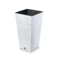 Virágláda Furu SQUARE kaspó, 50 cm, fehér - sunikft.hu