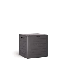 Woodebox Kerti tároló láda, fahatású, 140 literes, umbra színű - sunikft.hu