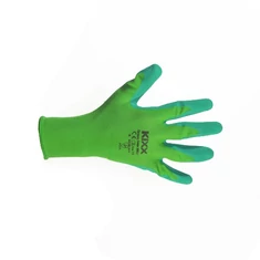 Kerti kesztyű, zöld, 10-es, nylon/latex - sunikft.hu