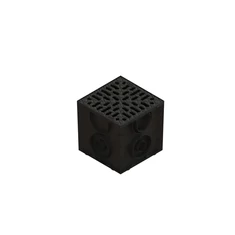 PP EASY akna, négyzet 250×250 mm fekete PP ráccsal - sunikft.hu