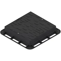 PP Urban aknafedél 500×500 mm, fekete,szürke, zöld zárható, A15 terheléssel - sunikft.hu