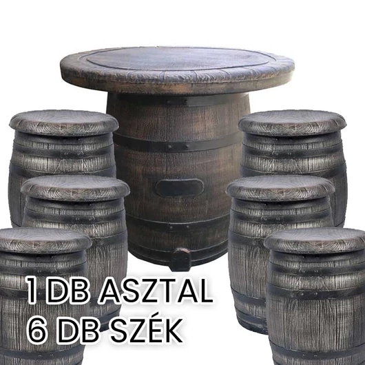 Kerti bútor, pincebútor szett, fahatású - sunikft.hu