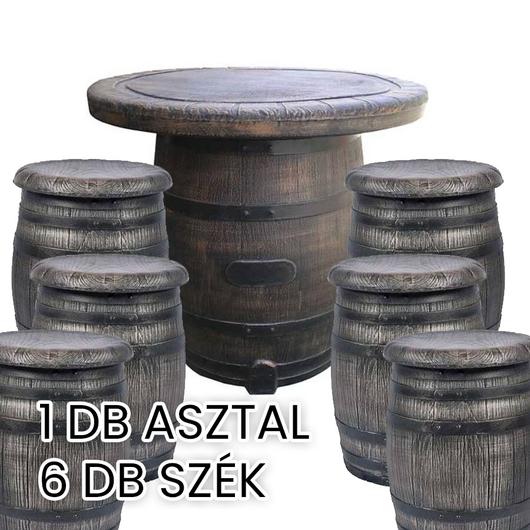 Kerti bútor, pincebútor szett, fahatású - sunikft.hu