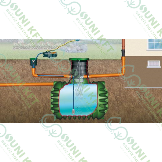 Cristall esővízgyűjtő tartály, 1600 l, Garten-Jet - sunikft.hu