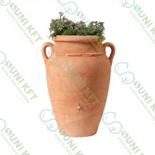 Antik Amfora esővízgyűjtő tartály, 250 l, terrakotta