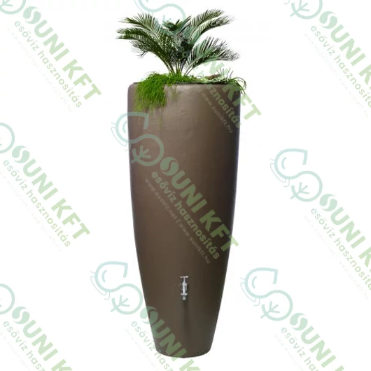 2in1 duplafunkciós esővíztartály, 300 l, barna