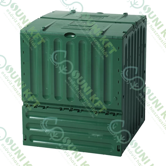 Komposztáló Eco-King 600 l, zöld - fő nézet - sunikft.hu