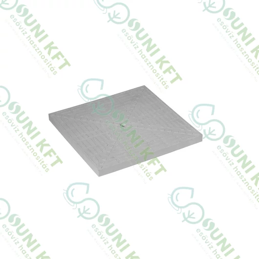 Aknafedél - 400 x 400 mm - szürke - fő nézet - sunikft.hu