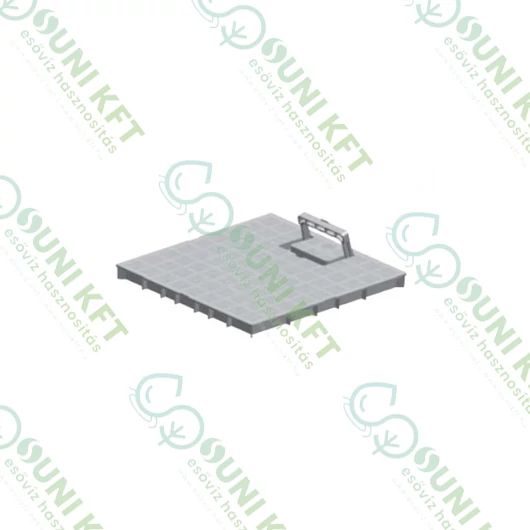Aknafedél foganytúval - 200 x 200 mm - szürke - sunikft.hu