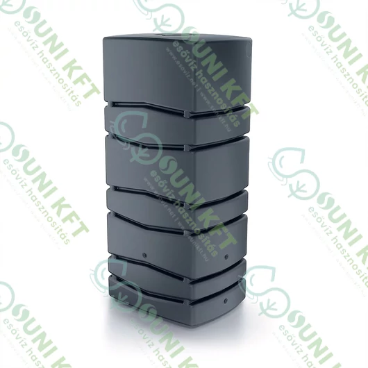 Esővízgyűjtő tartály, Aqua Tower, 650 l, antracit - sunikft.hu