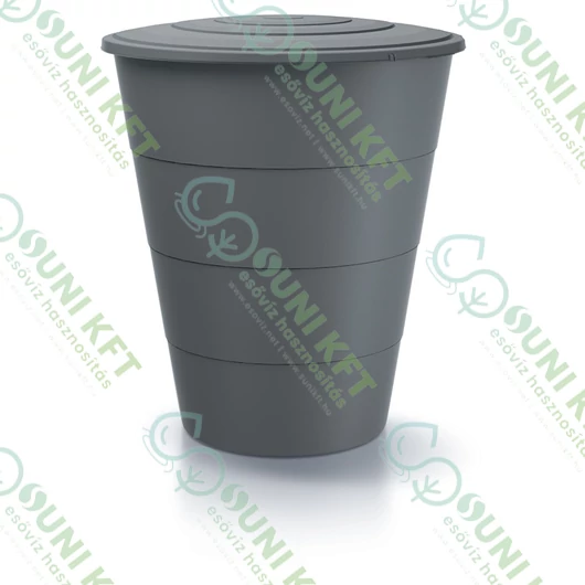 Esővízgyűjtő tartály, Smooth, 210 l, szürke - sunikft.hu