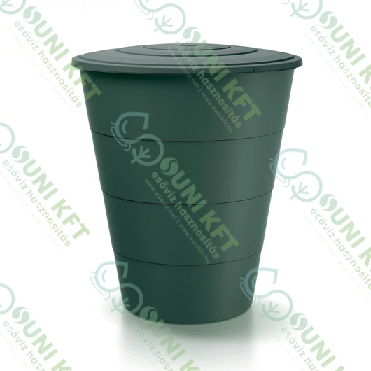 Esővízgyűjtő tartály, Smooth, 210 l, zöld - sunikft.hu