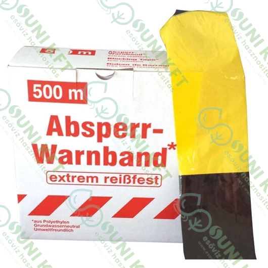 Fóliaszalag 80 mm sárga-fekete 500 méter/tekercs - sunikft.hu