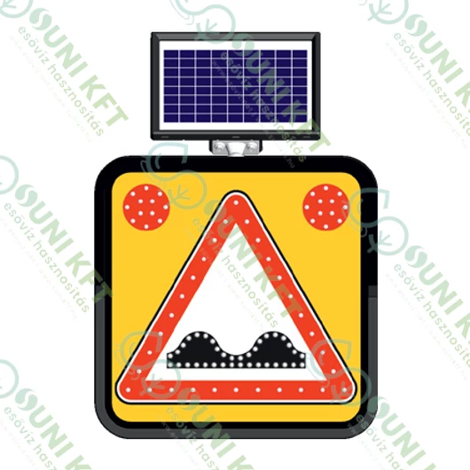 Napelemes LED útkarbantartási tábla / Solar LED-es útjelző figyelmeztető tábla - sunikft.hu