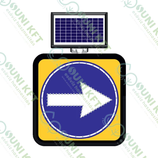 Napelemes LED útkarbantartási tábla / Solar LED-es útjelző figyelmeztető tábla - sunikft.hu
