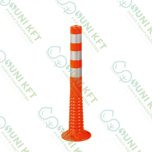 Rugalmas forgalomterelő oszlop, narancssárga színű, 75 cm - sunikft.hu
