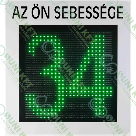 Sebességkijelző tábla LED kijelzővel és adatgyűjtéssel - "Smeily" - sunikft.hu