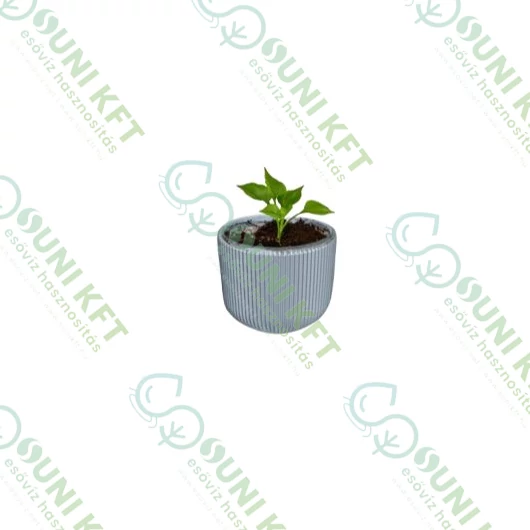 MILLY virágcserép, világosszürke 24 cm - sunikft.hu