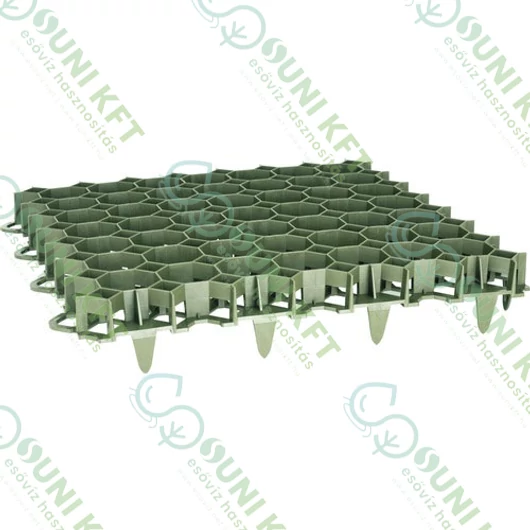 TERRA műanyag gyeprács, zöld színű,  493 × 493 × 40 mm – 0,24 m² - sunikft.hu