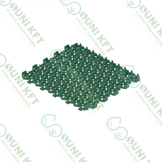 TERRA HexPave PEHD gyeprács, sötétzöld színű, 580 × 505 × 30 mm - sunikft.hu