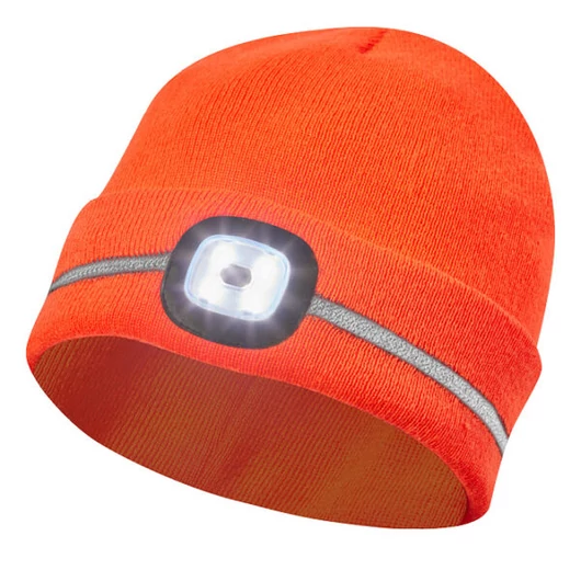 LED-es munkavédelmi sapka, narancssárga színű - sunikft.hu