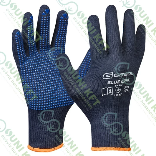 Blue Grip munkavédelmi kesztyű, kék színű, 9/L - sunikft.hu