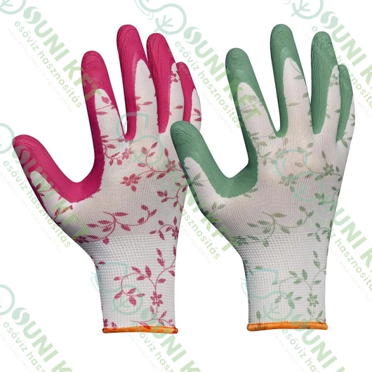 Flower Duo kerti kesztyű, élénk színű, 7/S - sunikft.hu