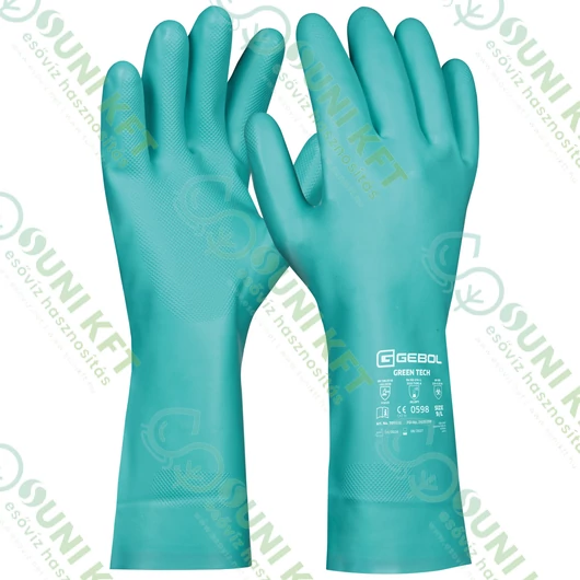 Green Tech munkavédelmi kesztyű, zöld színű, 10/XL - sunikft.hu
