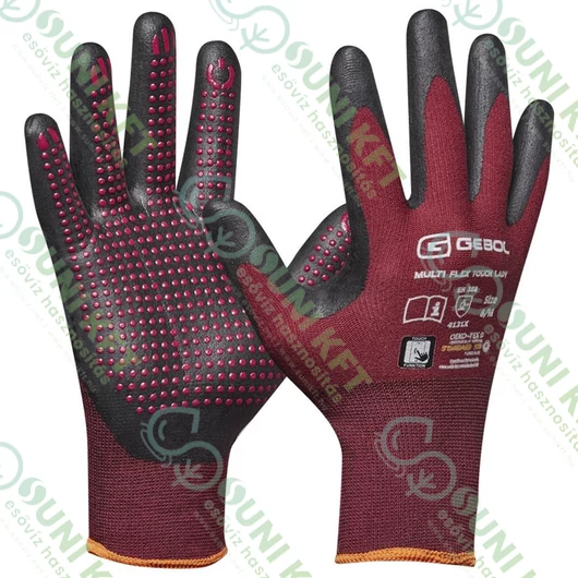 Multi Flex Touch Lady munkavédelmi kesztyű, bordó színű, 6/XS-8/M - sunikft.hu