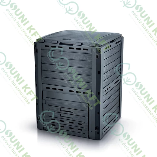 Compogreen Komposztáló 280 literes, Woody antracit - sunikft.hu