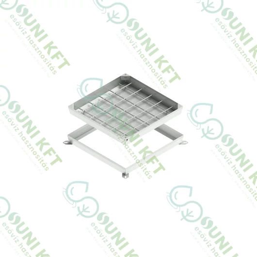 Rejtett aknafedél, horganyzott acél, zárható kivitelben 400x400 mm B125 terhelhetőséggel - sunikft.hu