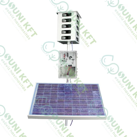 Madárriasztó készülék szett, hanghatással-solar - Mega Blaster Pro - sunikft.hu