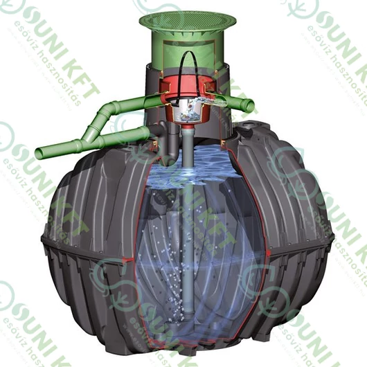 CARAT/PLATIN XL/XXL kiépítőcsomag 2, DN160-es bekötéssel - kerti rendszerhez - fő nézet - sunikft.hu