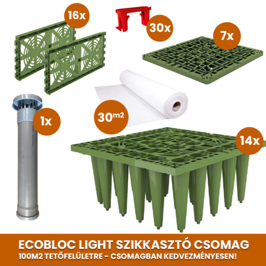 100 m2 tetőfelület esővízelszikkasztás csomag /EcoBloc Light rendszerben/ - sunikft.hu