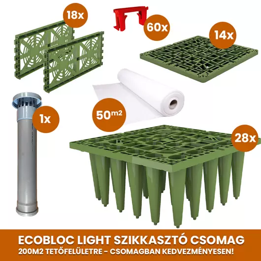200 m2 tetőfelület esővízelszikkasztás csomag /EcoBloc Light rendszerben/ - sunikft.hu