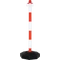 Lánctartó oszlop, műanyag, vízzel/homokkal tölthető, piros-fehér 86 cm - sunikft.hu