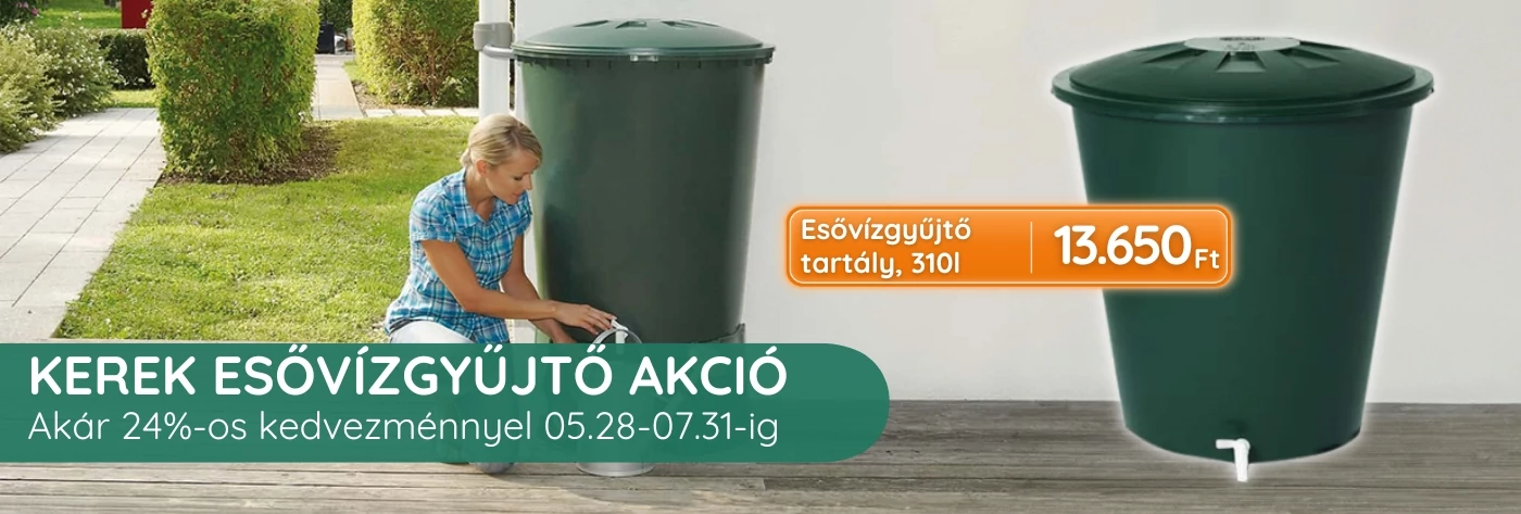 Kerek esővízgyűjtő tartály akció